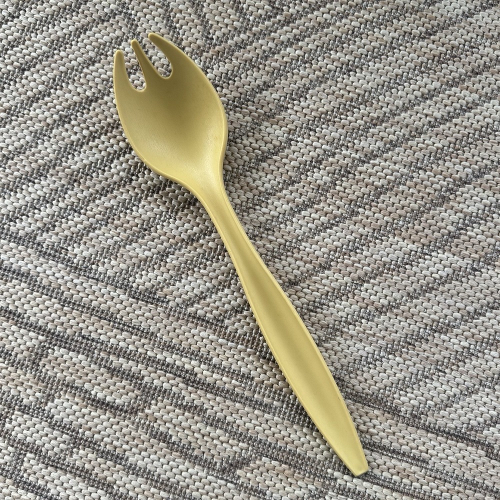VTG Tupperware Harvest Gold Salad Serving Spoon‎ Tosser Spork 12" Replacement